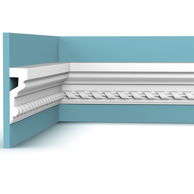 XT-9615: Premium 4 1 4 Crown Molding in PU Carved Design
