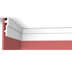 XT-9318 Crown Molding 8 Inch: PU Plain Cornice Moldings for Modern Elegance
