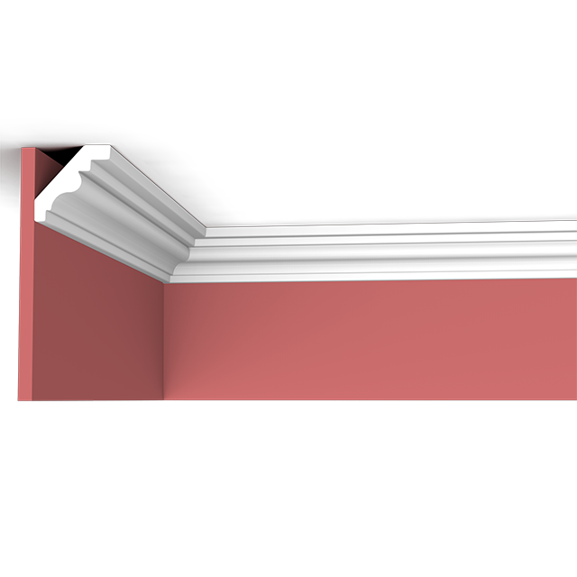 XT-9330: 2 Piece Crown Molding - Minimalist PU Plain Cornice Moldings