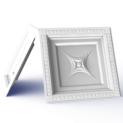 Square decorative ceiling lamp panel TH-1706